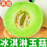 【只卖品质】正宗玉菇甜瓜新鲜头茬冰淇淋 新鲜水果当季香甜 【精品装】 5斤带箱(4.5斤净重)2-4个