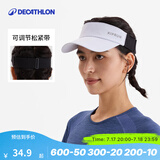 迪卡侬（DECATHLON）空顶帽男女夏天遮阳帽太阳帽鸭舌帽户外运动帽跑步帽子RUNC 新款浅蓝-可调节松紧带款 新空顶帽松紧带（建议头围50-62厘米）