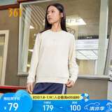 361°卫衣女士秋冬季运动休闲舒适宽松圆领长袖套头上衣 662334801D-1