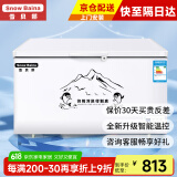 雪贝娜冰柜商用大容量全冷冻家用双温卧式冷柜展示柜 588单温铜管智能