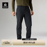 KAILAS凯乐石男款洛克PLUS软壳裤加绒保暖防静电耐磨弹力户外防风裤 KG2439308 玄青黑 L