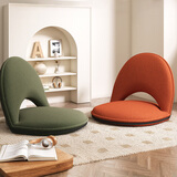 喻品懒人沙发榻榻米折叠座椅床上靠背椅卧室飘窗儿童小沙发椅LZ127绿