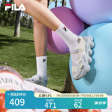 FILA 斐乐官方女鞋FRAGOLA摩登凉鞋夏季新款时尚休闲草莓凉鞋子 奶白/珍珠蓝-GP 38