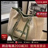 CALWAN KEODH官网包包女包托特包包大容量轻奢ck风生日520送女朋友母亲节礼物 【绿色】时尚百搭通勤编织情人节送老婆妈妈实用高档