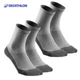 迪卡侬（DECATHLON）登山徒步袜男女袜棉透气2双装ODS灰色35-38码-4336788