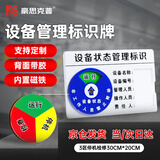 豪思克普 设备状态标识牌（30*20CM）亚克力可定制仪器运行标志牌背胶磁吸3区（运行/停机/检修）30CM*20CM