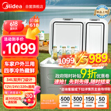 美的（Midea）车载冰箱34升双门压缩机制冷车家两用小型汽车轿车货车冷冻冷藏箱