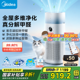 美的（Midea）【净化加湿一体机】空气净化器除甲醛甲苯/除烟味异味过敏源/宠物吸猫毛空气消毒机森林家RX600S