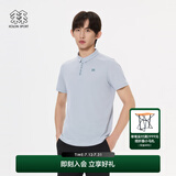 KOLON SPORT/可隆速干POLO 男士吸湿小翻领抗菌户外运动印花短袖 LHPT5MTT31-LB 浅蓝色 2XL 185/104A