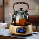 全度玻璃提梁壶家用小型电陶炉煮茶器烧水壶大容量保温玻璃茶壶 【冲量套组】茶壶+电陶炉