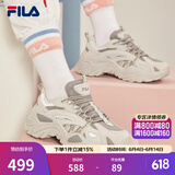 FILA斐乐SOFIA鱼刺鞋女鞋跑步鞋复古老爹鞋女增高鞋休闲鞋 南极灰/合金灰-AG 38