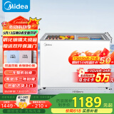 美的（Midea）271升双温双箱展示柜家商两用囤货雪糕冰柜大容量冷藏冷冻冷柜双门玻璃卧式保鲜冰箱BCD-271VMQ