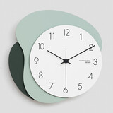 EMITDOOG（多薏米）免打孔家用时尚现代简约网红客厅创意轻奢挂钟 清新绿（38*38CM） 15英寸