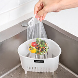 inomata日本水槽沥水篮 塑料三角过滤篮洗菜池剩菜剩饭火锅菜渣垃圾滤网 水槽沥水篮+大号过滤网（100枚）