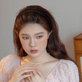 向晚简约洗脸发箍女防滑压碎发外出洗澡头箍女实用生日礼物一齿黑色
