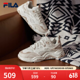 FILA 斐乐山丘鞋COLLINA女鞋复古运动鞋春新款户外休闲老爹鞋 棉花糖/朴色-MA 36