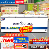 穗凌（SUILING）冰柜商用大容量卧式单温冷冻柜海鲜肉类速冻柜节能顶开门冷柜家用小型冷藏柜 1580升长2.57米约冻肉2528斤一级能效