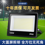 湘哲 LED照明灯户外投光灯防水投射灯广告厂房天棚灯 高亮100W-白光