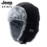 吉普（JEEP）帽子男女士秋冬加绒加厚雷锋帽防风防寒护耳冬帽毛线帽棉帽A0406