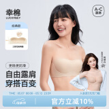 幸棉【祝绪丹同款】无肩带文胸无痕凉感无钢圈防滑抹胸两穿内衣女薄夏 （经典款）裸肤色 M (75A/75B/75C)