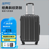 莎米特大容量行李箱20英寸可扩容拉杆箱万向轮旅行箱PC154T4A 深灰