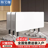 海艾珈折叠会议桌培训桌椅组合双人带轮可移动办公桌120*40*75cm+E0级