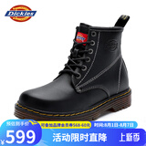 Dickies男士马丁靴时尚百搭工装靴舒适耐磨休闲高帮长靴男 黑色 40 