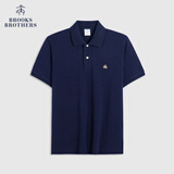 布克兄弟（BrooksBrothers）男夏季金羊刺绣珠地网眼修身短袖Polo衫 4004-藏青色 M