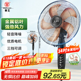 华生（Wahson）电风扇/落地扇/金属铝叶风扇/家用办公电扇/大风量低噪省电立式电风扇交流定频风扇 FS-D1401