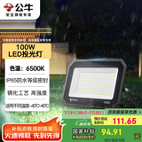 公牛（BULL）LED投光灯户外庭院工厂园林灯露营灯 IP65防水等级100W-6500K白光