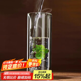 青苹果耐热水杯290ml6只 无铅玻璃杯牛奶杯啤酒杯绿茶杯多功能杯套装