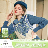 两三事梵高系列 静美如秋叶 秋季新款森女风后背绑带花色无袖毛衣背心女 鸢尾花 S