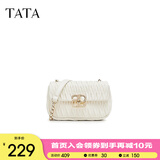 他她（TATA）菱格小方包女包包气质通勤链条单肩包斜挎包新款X3257BX4 米色 F