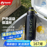 孔雀（Peacock）夏季冰饮水杯 大容量不锈钢运动杯便携保温杯保冷杯