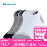 Columbia哥伦比亚袜子男女25春夏款运动袜透气休闲袜4双装 RCS631 AS1 L