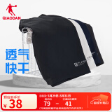 乔丹运动短裤男运动裤子男夏季速干透气篮球跑步梭织五分裤父亲节礼物 黑色 -透气速干-无拉链-1210 L