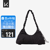 Keep瑜伽挎包健身包游泳包大容量手提包休闲单肩手提防水户外包经典黑