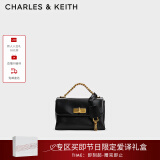 CHARLES&KEITH小号kerry邮差包单肩包斜挎包包女包生日520礼物CK2-80782516 Black黑色 小包