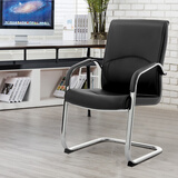 博泰电脑椅 家用弓形会议椅办公椅子培训室黑色皮椅学习弓架椅5236