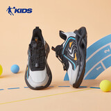 乔丹男大童跑步鞋儿童春秋季密网运动鞋子抽绳童鞋 薄纱灰/银色41