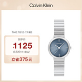 凯文克莱（Calvin Klein）CK手表精英款钢带石英蓝盘中性腕表情侣手表生日礼物25200415