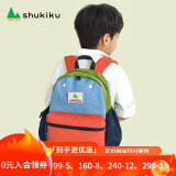 SHUKIKU儿童书包幼儿园大班一年级书包小学生背包男女生户外双肩包橙红M