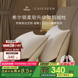 康尔馨枕芯 希尔顿100s五星级酒店羽绒枕A类95%白鹅绒枕头 单只 74*48cm
