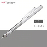 Tombow蜻蜓自动铅笔日本进口十周年限定款透明烟熏摇摇出铅三丽鸥联名学生绘图画低重心活动铅笔0.5/0.3 透明白 0.5mm