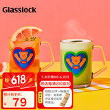 Glasslock&wigglewiggle联名玻璃杯卡通杯子咖啡牛奶杯男女水杯350ml 2件套
