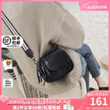 viney斜挎包包女包牛皮小包手机包圆包轻奢生日520送女朋友礼物老婆 【黑色】情人节实用高级感品牌小众单肩包