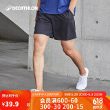 迪卡侬短裤男运动速干裤有氧宽松训练健身跑步四季可穿2432299经典黑-S