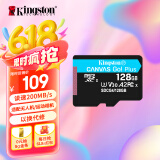 金士顿（Kingston）128GB TF（MicroSD）存储卡 无人机/运动相机 内存卡U3 V30 A2 4K 读速200MB/s兼容手机行车记录仪