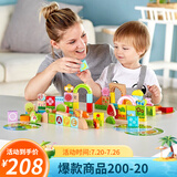 Hape【店铺主推】木质积木80粒宝宝花园桶装早教玩具 男女孩玩具礼物 80粒花园积木 1-3Y