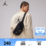 NIKE JORDAN 耐克AJ腰包男女运动胸包户外跑步手机收纳包 正黑色／金色 8/20【36*12*8cm 约3.5L】